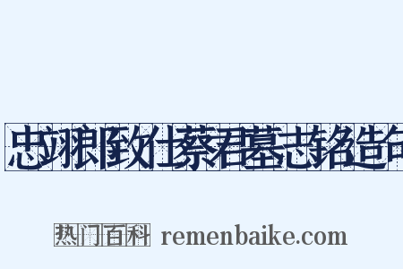 忠翊郎致仕蔡君墓志铭造句是什么意思的图片